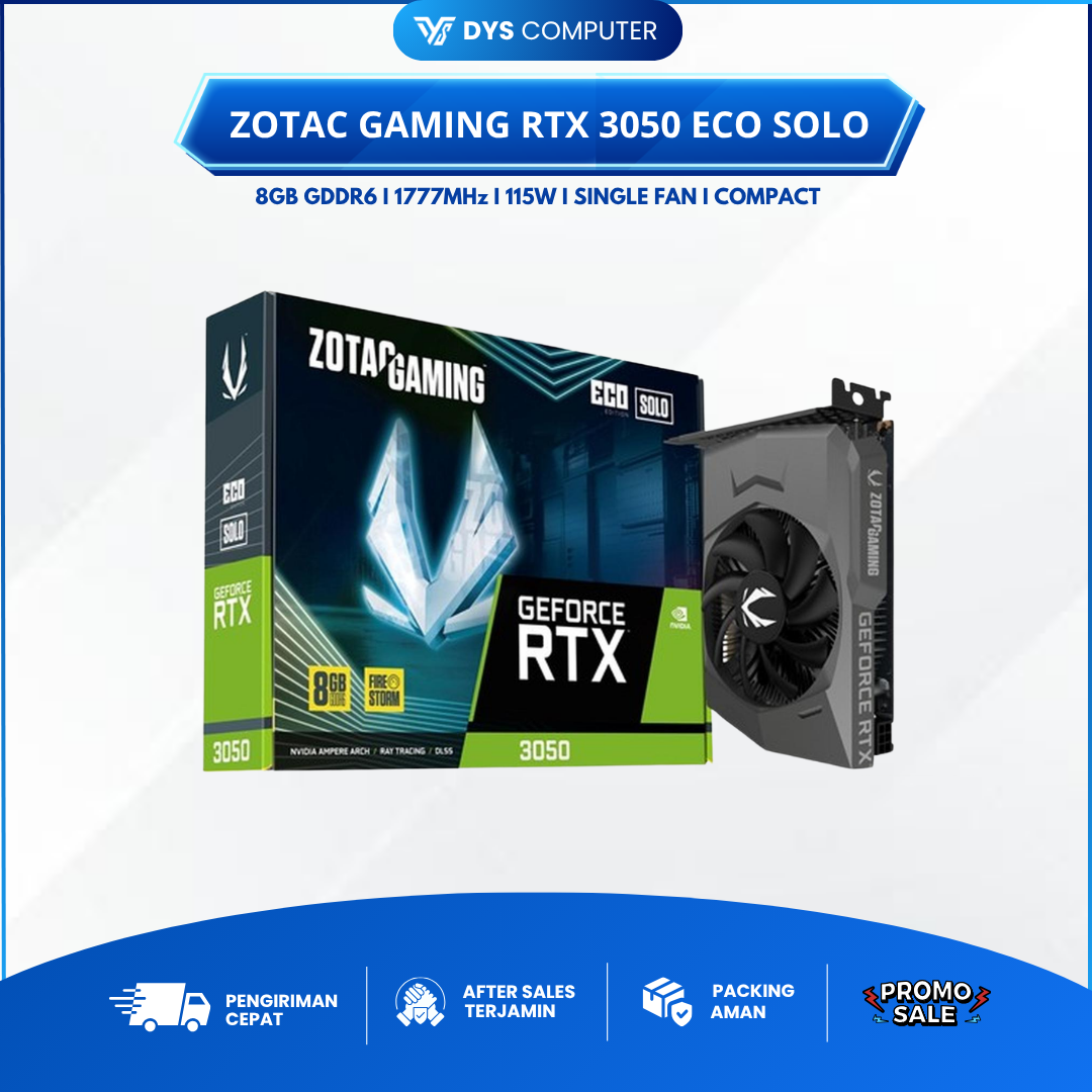 ZOTAC Gaming Nvidia Geforce RTX 3050 ECO SOLO 8GB DDR6 - VGA Card