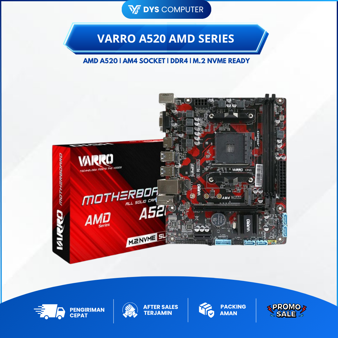 Motherboard VARRO A520 AMD AM4 DDR4 Support Ryzen 3000 4000G 5000 Series