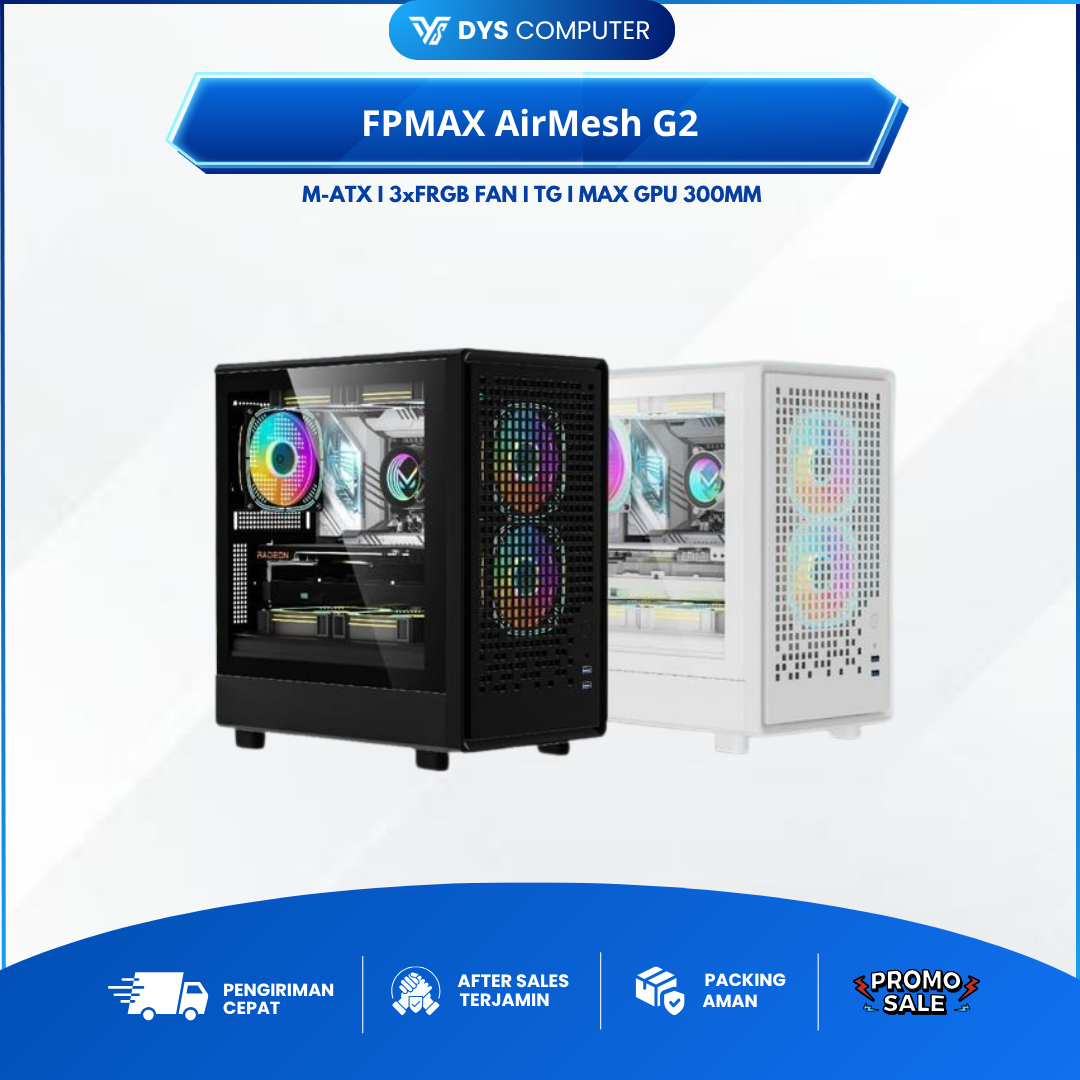 CASING FPMAX AirMesh G2 + 3 Fan RGB - mATX