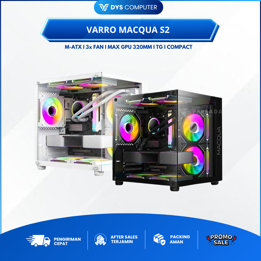 CASING GAMING VARRO MACQUA S2 INCLUDE 3 FAN