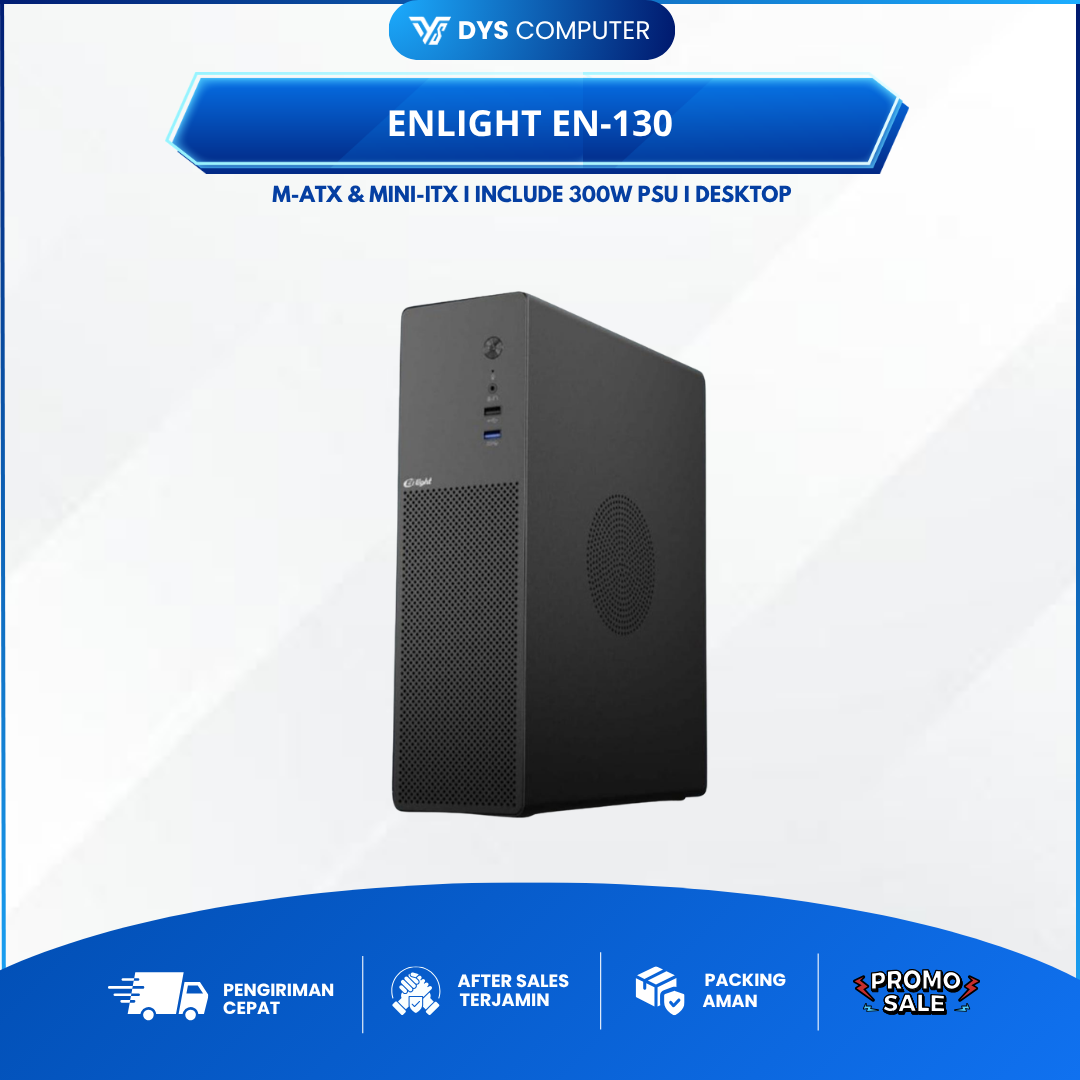 CASING ENLIGHT EN-130 + 300 Watt MINI ITX - MICRO ATX