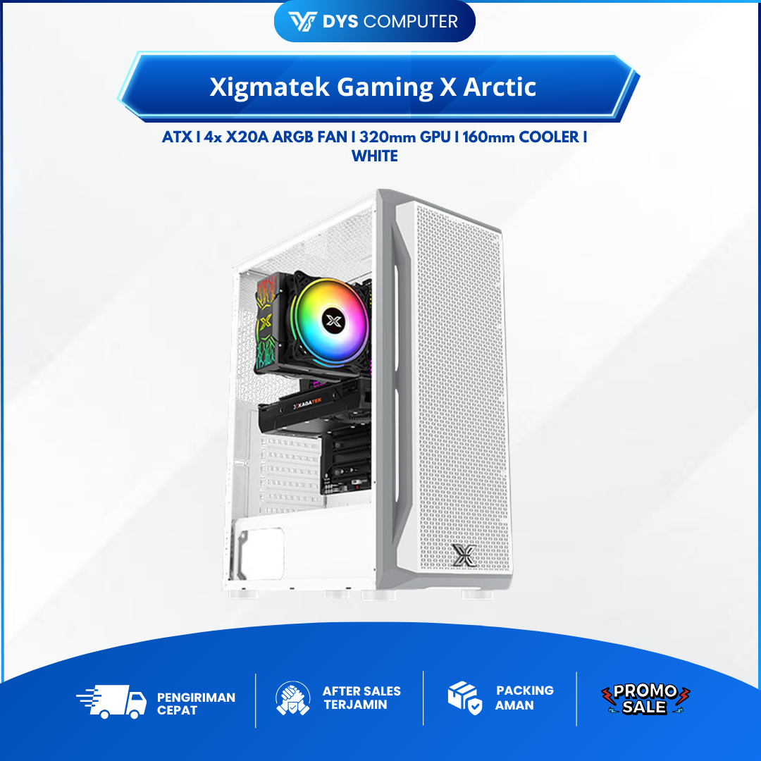Xagatek Gaming X Arctic ATX Tempered Glass