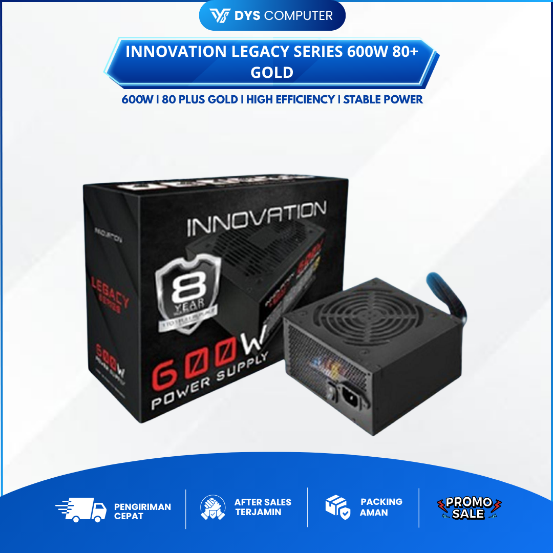 Power Supply / PSU Innovation Legacy Series 600W 600 Watt 80+ Gold